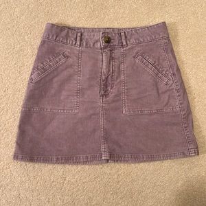 Lilac Corduroy Skirt